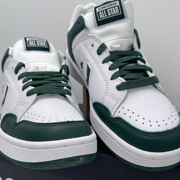 Converse Men’s A12519C WEAPON OX
WHITE/DEEP EMERALD/WHITE Leather sneakers - Picture 2 of 16